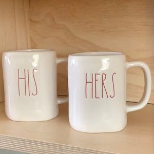 Rae Dunn His Hers Mug Set